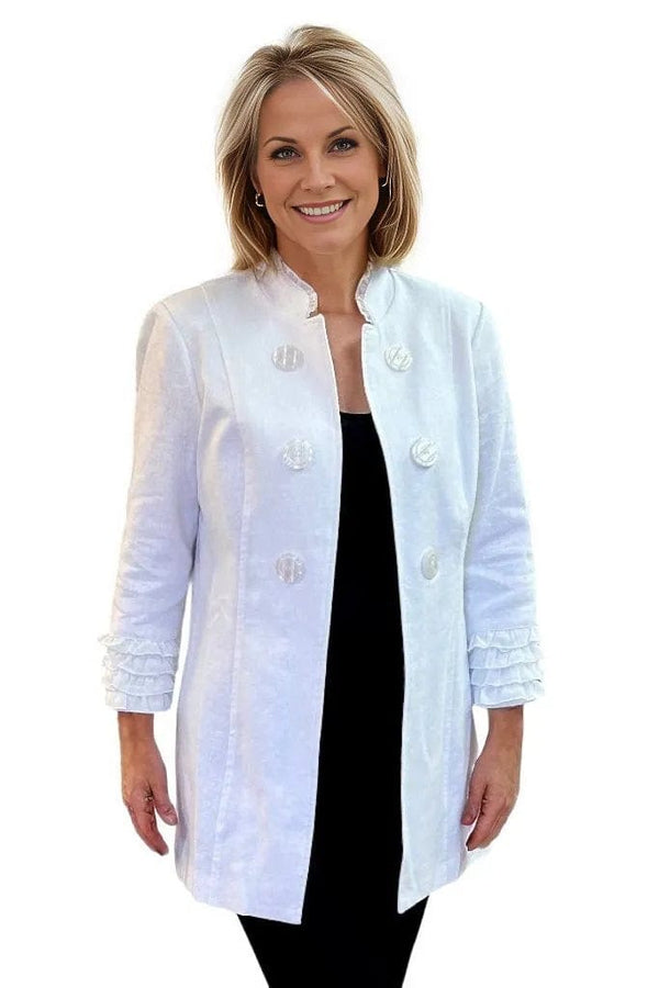 Jacket Multiples Fancy Lined Jacket in White Multiples Clothing Co.