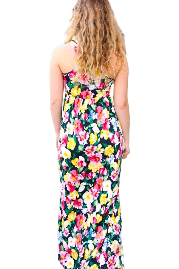 Easy Living Navy Floral Sleeveless Maxi Dress Beeson River