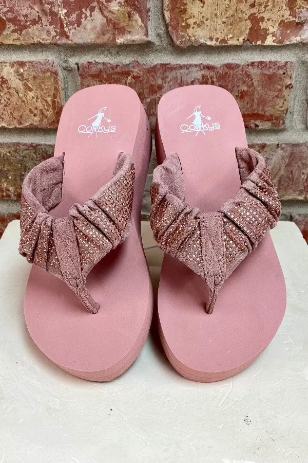 Sandal Corkys Wedge Flip Flop Bauble in Blush Pink 6 / Blush Pink Corkys Footwear