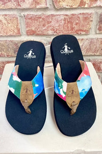 Sandal Corkys Flip Flops Summer Break in Floral Corkys Footwear