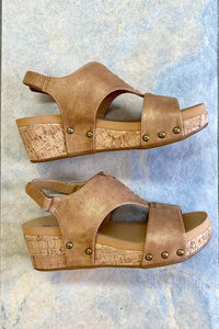 Sandal Corkys Refreshing Wedge Sandal in Brown Corkys Footwear