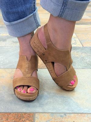 Sandal Corkys Refreshing Wedge Sandal in Brown Corkys Footwear