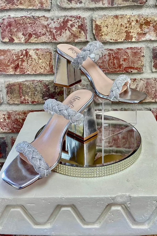 Shoes Corkys French Kiss Dressy Sandal in Silver Sparkle Corkys Footwear