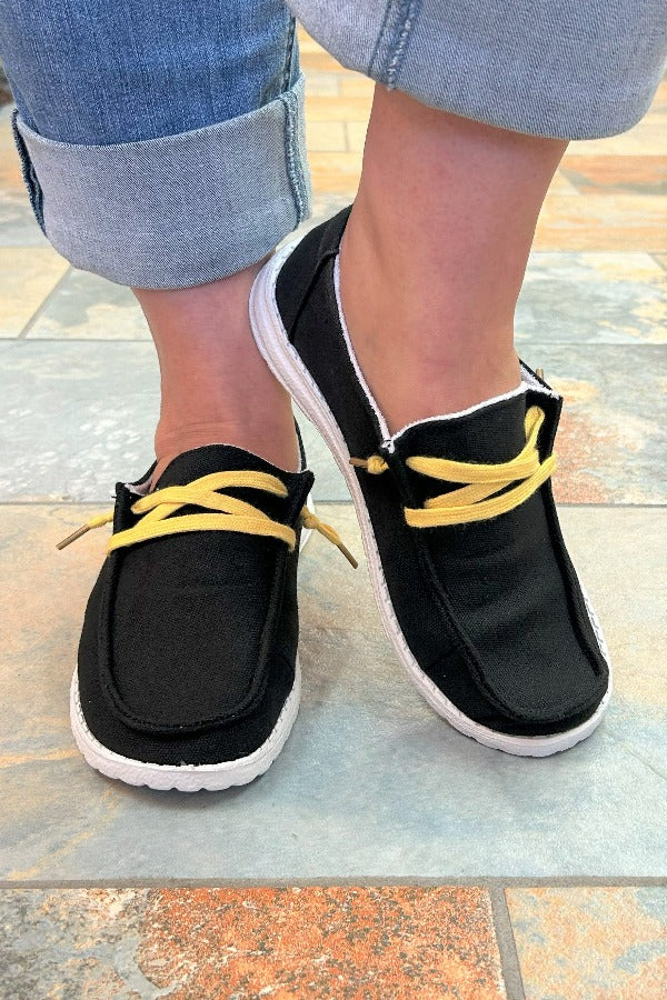Sneakers Gypsy Jazz Game Day Sneaker in Black and Yellow Gypsy Jazz