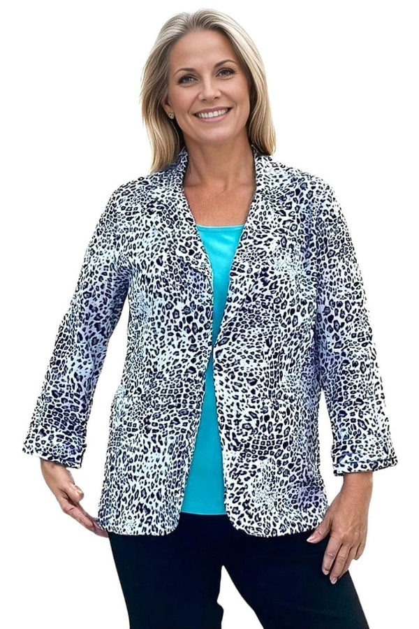 Jacket Multiples Animal Print Jacket in Black and White Multiples Clothing Co.