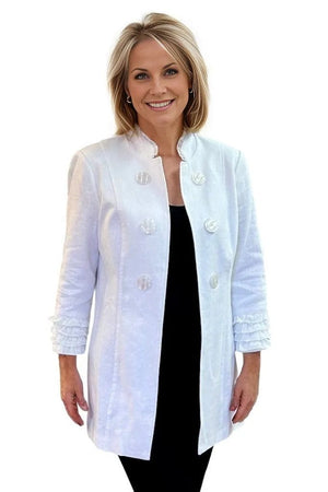 Jacket Multiples Fancy Lined Jacket in White Multiples Clothing Co.