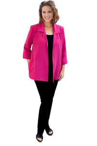 Jacket Multiples Swing Lined Jacket in Fuchsia Multiples Clothing Co.