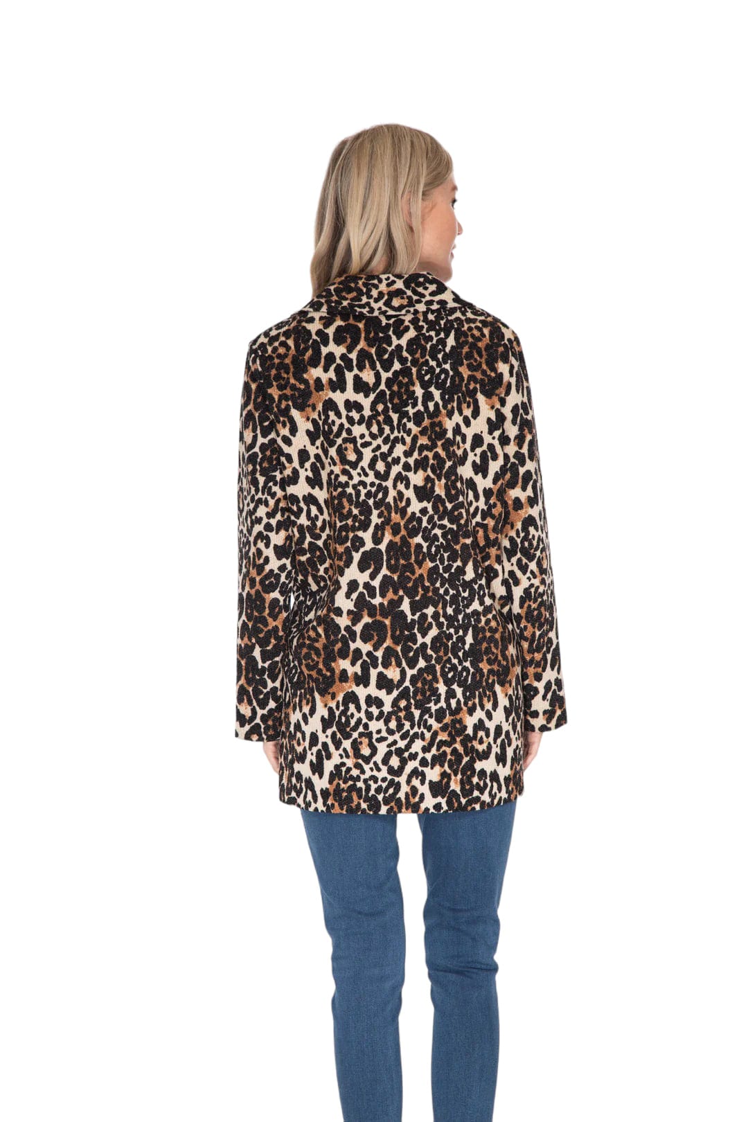 Jacket Multiples Three Button Animal Print Jacket Multiples Clothing Co.