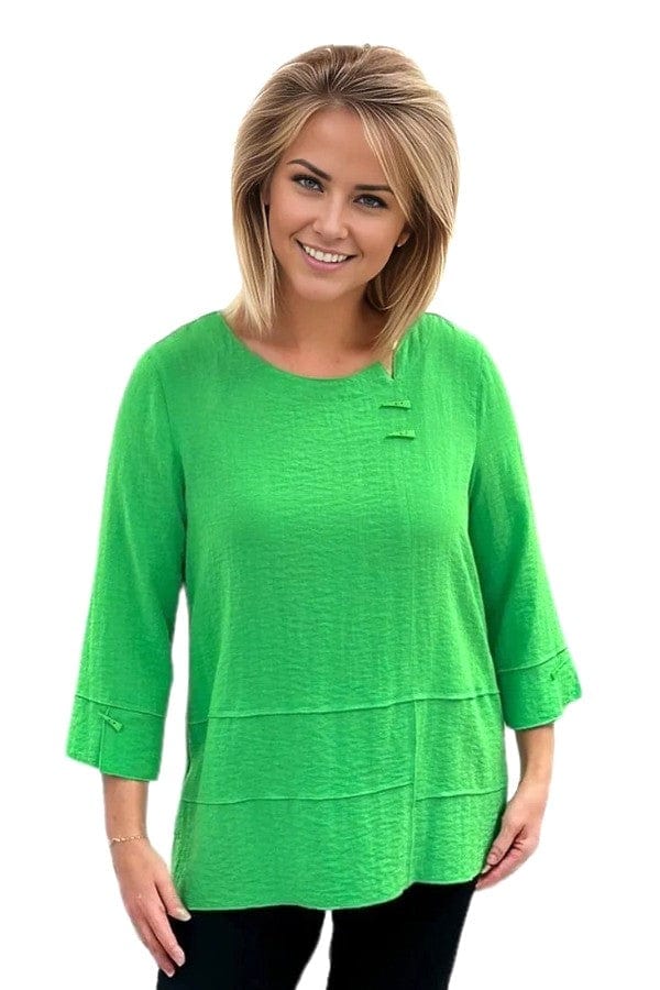 Shirt Multiples Pullover Top In Green M / Green Multiples Clothing Co.