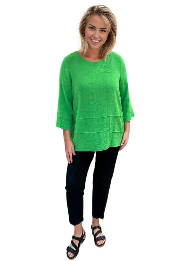 Shirt Multiples Pullover Top In Green Multiples Clothing Co.