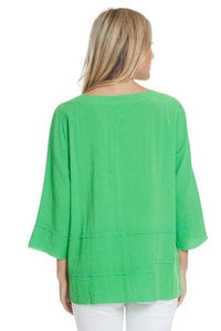 Shirt Multiples Pullover Top In Green Multiples Clothing Co.