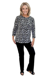 top Multiples Embellished Animal Print Top Multiples Clothing Co.