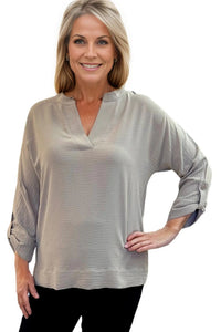 top Multiples Work Ready Top in Stone Multiples Clothing Co.
