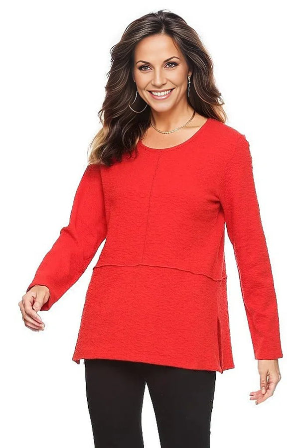Top Parsley and Sage Wanda Pullover Top in Red S / Red Parsley & Sage