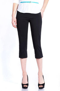 Capri Slimsations Women's Pull On Capri Pants in Black  | All That Glitters