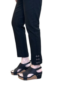 Pants Slimsations Ankle Pant With Latch Hem in Black 2 / Black Slimsations