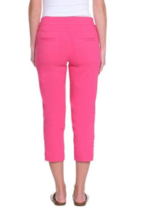 Pants Slimsations Pull-On Ladder Cropped Pant In Pink Slimsations
