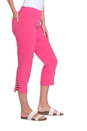 Pants Slimsations Pull-On Ladder Cropped Pant In Pink Slimsations