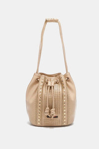 handbag Nicole Lee USA Amy Studded Bucket Bag Beige / One Size Trendsi