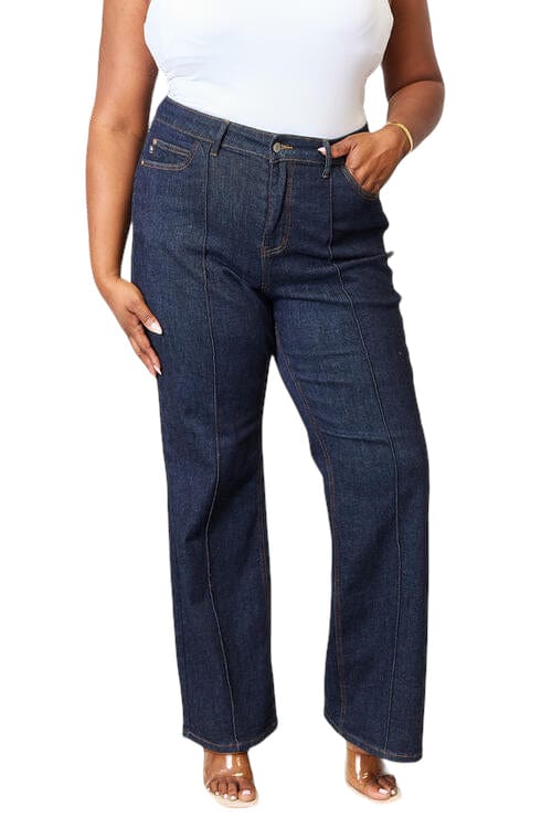 Jeans Judy Blue High Waist Wide Leg Jeans Dark / 1(25) Trendsi