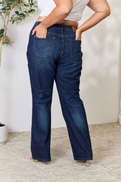 Jeans Judy Blue Button-Fly Straight Jeans Trendsi