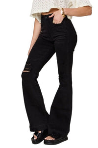 Jeans Judy Blue High Waist Flare Jeans in Black Trendsi