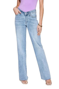 Jeans Judy Blue V Front Waistband Straight Jeans Light / 0 Trendsi