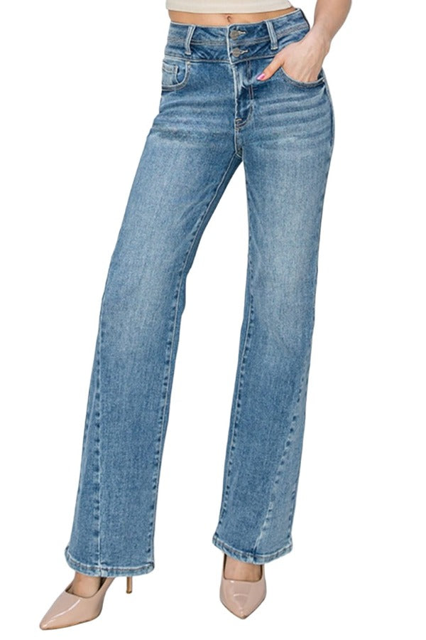 Jeans RISEN High Rise Ankle Straight Jeans Medium / 0 Trendsi