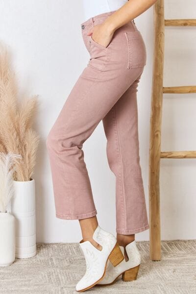 Jeans RISEN High Rise Ankle Flare Jeans Trendsi