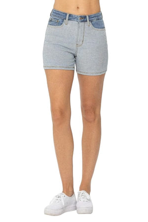 Shorts Judy Blue Color Block Denim Shorts LT/MD / S Trendsi
