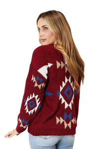 Sweater HEYSON Aztec Soft Fuzzy Sweater Trendsi