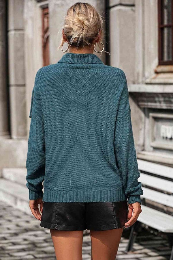 sweaters Turtle Neck Tassel Sweater Trendsi