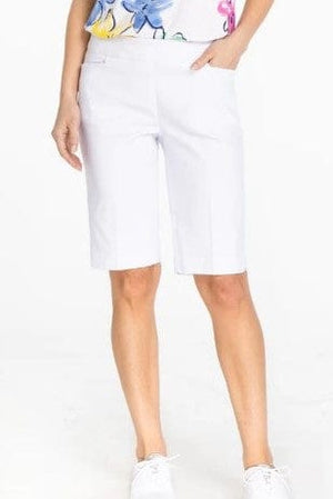 Bermuda Shorts Slimsations Bermuda Style Walking Short in  White Slimsations  |All That Glitters