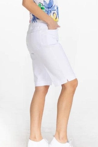 Bermuda Shorts Slimsations Bermuda Style Walking Short in White Slimsations  | All That Glitters