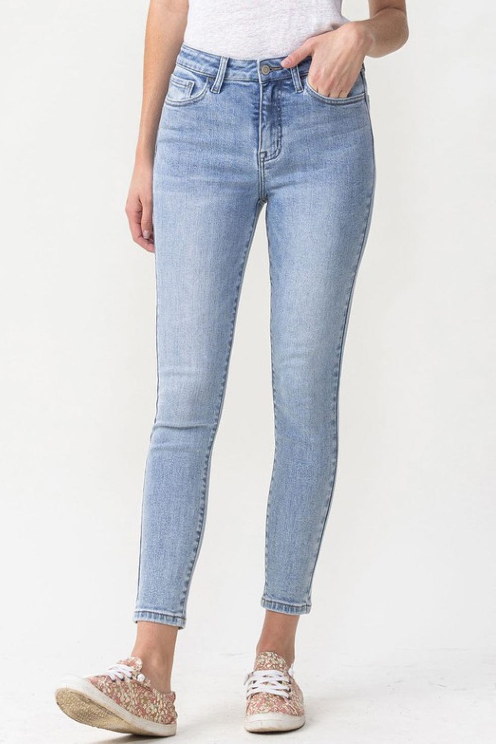 Jeans Lovervet Women's Talia High Rise Crop Skinny Jeans Light / 26 Trendsi