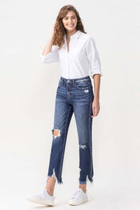 Jeans Lovervet Women's Jackie High Rise Crop Straight Leg Jeans Trendsi