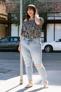 Jeans Lovervet Women's Lauren Distressed High Rise Skinny Jeans Trendsi
