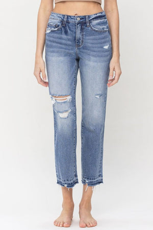 Jeans Lovervet Women's Lena High Rise Crop Straight Jeans Medium / 24 Trendsi