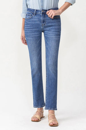Jeans Lovervet Women's Maggie Midrise Slim Ankle Straight Jeans Medium / 24 Trendsi