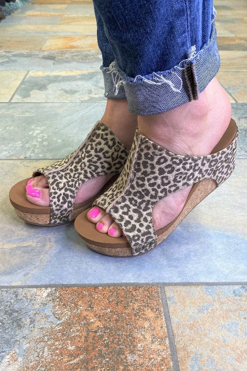 Wedge Sandal Very G Besito 2 Wedge Slip On Sandal in Leopard Very G Footwear | All That Glitters
