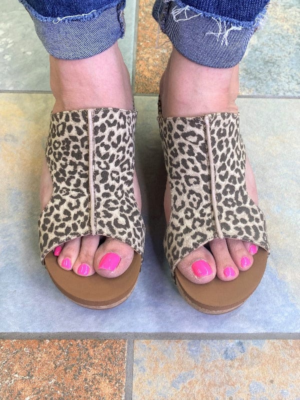Wedge Sandal Very G Besito 2 Wedge Slip On Sandal in Leopard Very G Footwear | All That Glitters